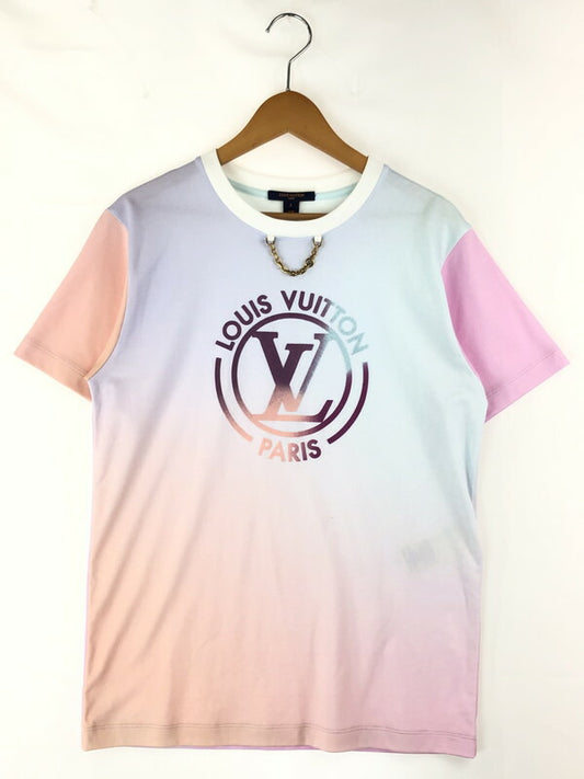 【中古品】【レディース】 LOUIS VUITTON ルイ・ヴィトン グラディエントLVサークル チェーン Tシャツ RW222J N57 FNTS22 半袖Tシャツ 141-230915-kk-12-tag サイズ：S カラー：マルチカラー 万代Net店
