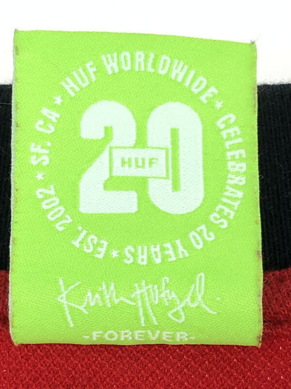 【現状渡し品】【メンズ】 HUF ハフ MONACO S/S POLO SHIRT KN00345 モナコ ショートスリーブ ポロシャツ 半袖シャツ 142-230701-kk-09-tag サイズ：M カラー：レッド系 万代Net店