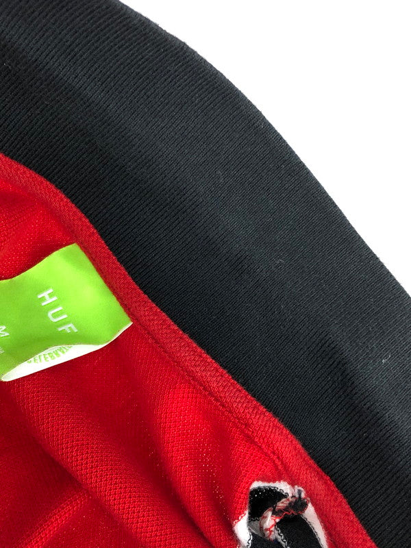 【現状渡し品】【メンズ】 HUF ハフ MONACO S/S POLO SHIRT KN00345 モナコ ショートスリーブ ポロシャツ 半袖シャツ 142-230701-kk-09-tag サイズ：M カラー：レッド系 万代Net店