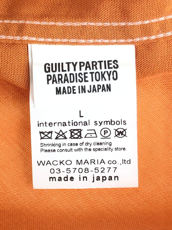 【現状渡し品】【メンズ】 WACKO MARIA ワコマリア 23NEW YEARS SPECIAL 50'S OPEN COLLAR SHIRT GUILTY PARTIES オープンカラーシャツ 長袖シャツ 142-230626-kk-05-tag サイズ：L カラー：オレンジ 万代Net店