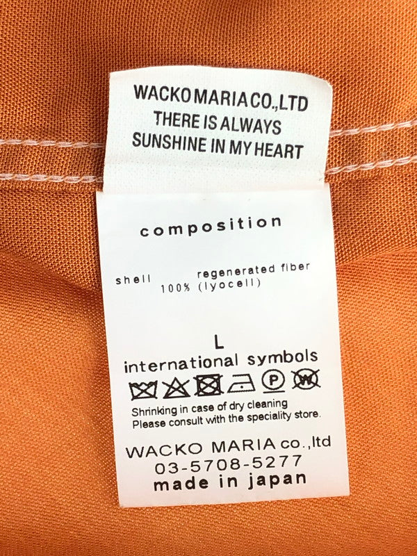 【現状渡し品】【メンズ】 WACKO MARIA ワコマリア 23NEW YEARS SPECIAL 50'S OPEN COLLAR SHIRT GUILTY PARTIES オープンカラーシャツ 長袖シャツ 142-230626-kk-05-tag サイズ：L カラー：オレンジ 万代Net店