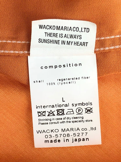 【現状渡し品】【メンズ】 WACKO MARIA ワコマリア 23NEW YEARS SPECIAL 50'S OPEN COLLAR SHIRT GUILTY PARTIES オープンカラーシャツ 長袖シャツ 142-230626-kk-05-tag サイズ：L カラー：オレンジ 万代Net店