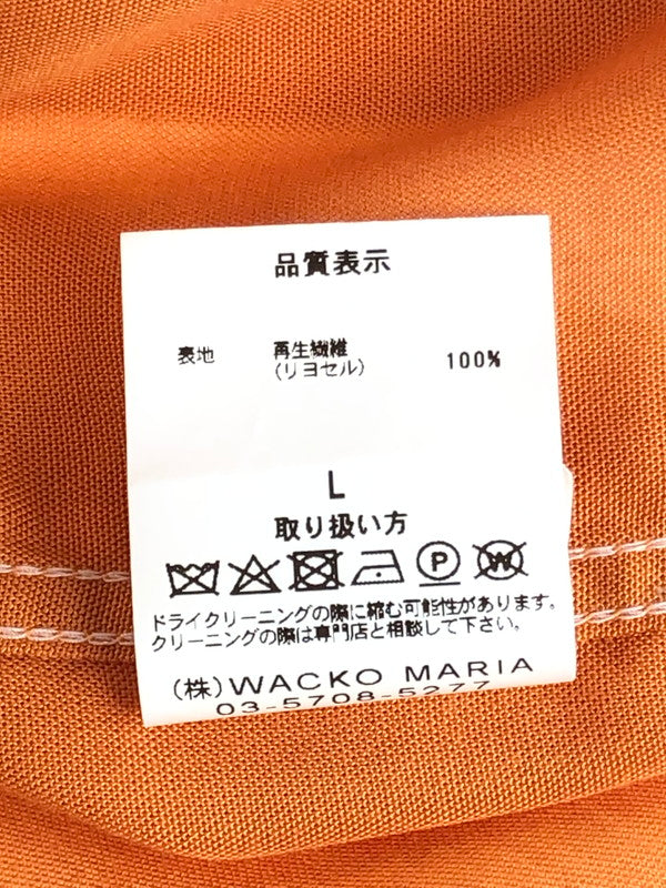 【現状渡し品】【メンズ】 WACKO MARIA ワコマリア 23NEW YEARS SPECIAL 50'S OPEN COLLAR SHIRT GUILTY PARTIES オープンカラーシャツ 長袖シャツ 142-230626-kk-05-tag サイズ：L カラー：オレンジ 万代Net店