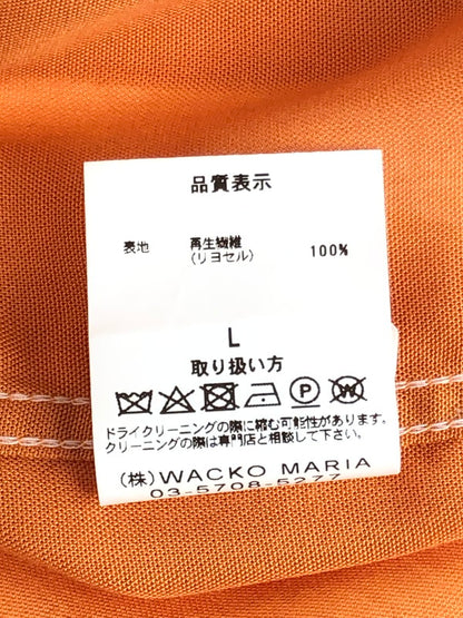 【現状渡し品】【メンズ】 WACKO MARIA ワコマリア 23NEW YEARS SPECIAL 50'S OPEN COLLAR SHIRT GUILTY PARTIES オープンカラーシャツ 長袖シャツ 142-230626-kk-05-tag サイズ：L カラー：オレンジ 万代Net店