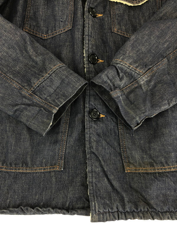 【現状渡し品】【メンズ】 ROEBUCKS by Sears DENIM BOA JACKET ローバックス バイ シアーズ デニムボアジャケット アウター 146-240128-kk-15-tag サイズ：42 カラー：インディゴ 万代Net店