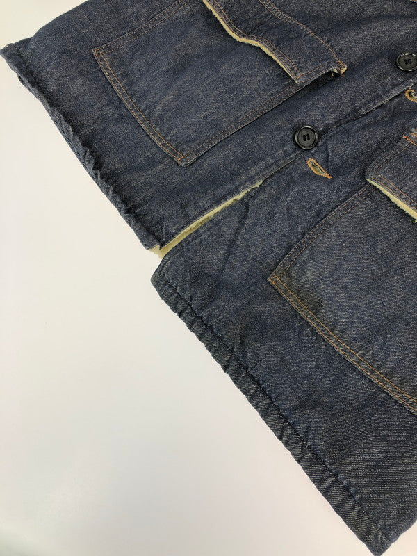【現状渡し品】【メンズ】 ROEBUCKS by Sears DENIM BOA JACKET ローバックス バイ シアーズ デニムボアジャケット アウター 146-240128-kk-15-tag サイズ：42 カラー：インディゴ 万代Net店