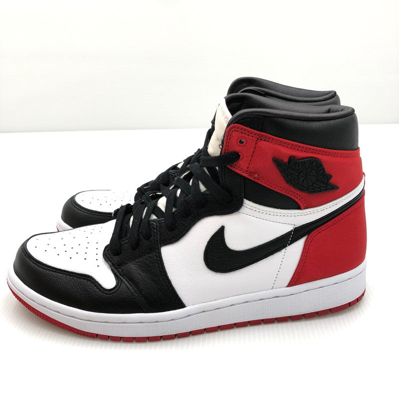 【中古美品】【メンズ】 NIKE ナイキ WMNS AIR JORDAN 1 RETRO HIGH SATIN BLACK TOE CD0461-016 ウィメンズ エアジョーダン 1 レトロ ハイ サテン ブラックトゥ スニーカー 靴 160-240807-hi-5-tag サイズ：28cm US 11 カラー：BLACK/BLACK-WHITE-VARSITY RED 万代Net店