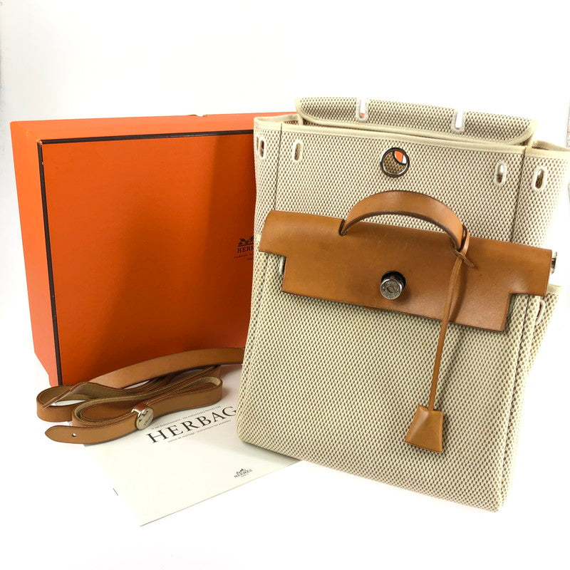 【中古品】【レディース】 HERMES エルメス エールバッグPM 2WAY ショルダーバッグ ハンドバッグ レザー トワルGM 180-260419-sy-03-otoh カラー：ベージュ系 万代Net店
