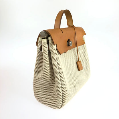 【中古品】【レディース】 HERMES エルメス エールバッグPM 2WAY ショルダーバッグ ハンドバッグ レザー トワルGM 180-260419-sy-03-otoh カラー：ベージュ系 万代Net店