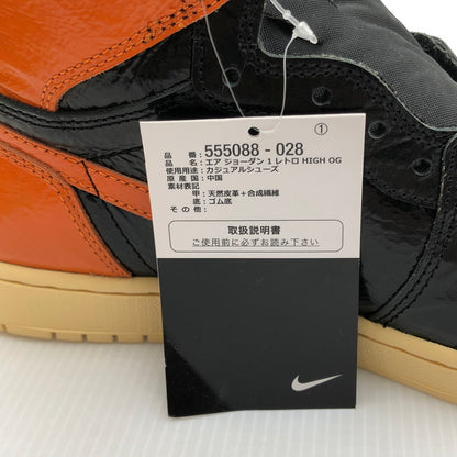 【中古美品】【メンズ】 NIKE ナイキ AIR JORDAN 1 HIGH SHATTERED BACKBOARD 3.0 555088-028 エアジョーダン 1 レトロ ハイ OG シャッタードバックボード 3.0 スニーカー 靴 160-240807-hi-3-tag サイズ：27cm US 9 カラー：BLACK/STARFISH-PALE 万代Net店