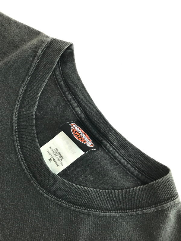 【中古品】【メンズ】 HARLEY DAVIDSON ハーレーダビッドソン 00's SKULL NOSLEEVE CUSTOM 2000年代 スカル ノースリーブ カスタム ランニングシャツ トップス ヴィンテージ 146-250814-rt-04-tag サイズ：XL カラー：チャコールグレー 万代Net店
