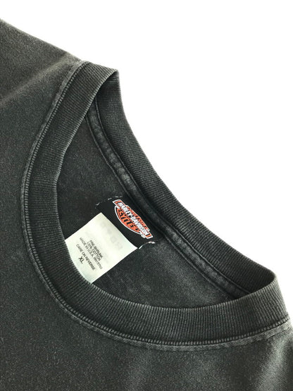 【中古品】【メンズ】 HARLEY DAVIDSON ハーレーダビッドソン 00's SKULL NOSLEEVE CUSTOM 2000年代 スカル ノースリーブ カスタム ランニングシャツ トップス ヴィンテージ 146-250814-rt-04-tag サイズ：XL カラー：チャコールグレー 万代Net店