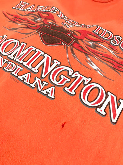 【中古品】【メンズ】 HARLEY DAVIDSON ハーレーダビッドソン LOGO PRINT S/S TEE ロゴプリント ショートスリーブ Tシャツ 半袖Tシャツ トップス 145-250814-rt-05-tag サイズ：XL カラー：オレンジ 万代Net店