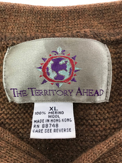 【中古品】【メンズ】 ITTY－BITTY イッティビッティ KNIT PLO 3 ニット ポロ 3 トップス 141-260825-rt-06-tagh サイズ：XL カラー：ブラウン 万代Net店