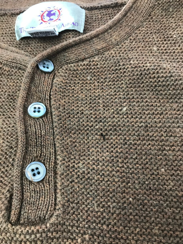 【中古品】【メンズ】 ITTY－BITTY イッティビッティ KNIT PLO 3 ニット ポロ 3 トップス 141-260825-rt-06-tagh サイズ：XL カラー：ブラウン 万代Net店