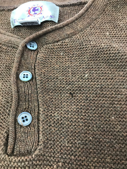 【中古品】【メンズ】 ITTY－BITTY イッティビッティ KNIT PLO 3 ニット ポロ 3 トップス 141-260825-rt-06-tagh サイズ：XL カラー：ブラウン 万代Net店