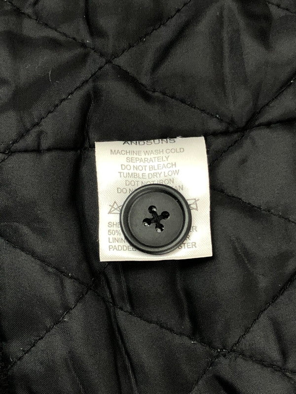 【中古品】【メンズ】 ANDSUNS WOOL VARSITY JACKET アンドサンズ ウール バーシティージャケット スタジャン アウター 142-240122-kk-04-tag サイズ：M カラー：ブラック/レッド 万代Net店