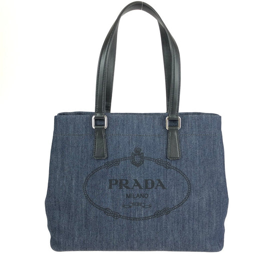 【中古品】【レディース】 PRADA プラダ VITELLO TOTE BAG 1BG356 プラダ ヴィテロ トートバッグ カバン 180-230805-kk-26-tag カラー：BLU NERO 万代Net店