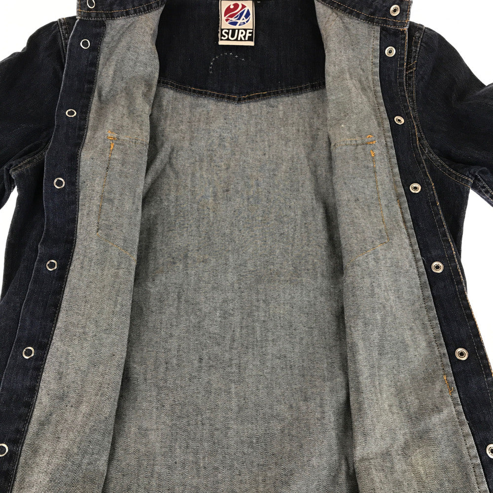 【現状渡し品】【メンズ】 24KARATSトゥエンティーフォーカラッツ SURF L/S DENIM WESTERN SHIRT 321063 サーフ デニムウエスタンシャツ 長袖シャツ 142-230203-mo-03-tag サイズ：S カラー：インディゴ 万代Net店