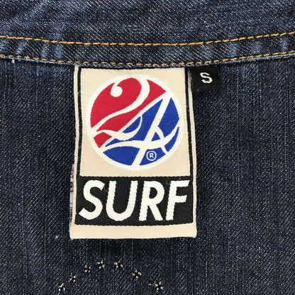 【現状渡し品】【メンズ】 24KARATSトゥエンティーフォーカラッツ SURF L/S DENIM WESTERN SHIRT 321063 サーフ デニムウエスタンシャツ 長袖シャツ 142-230203-mo-03-tag サイズ：S カラー：インディゴ 万代Net店