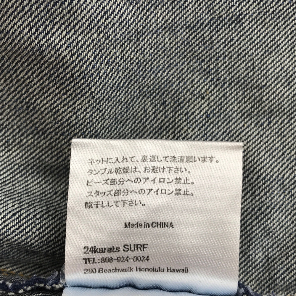 【現状渡し品】【メンズ】 24KARATSトゥエンティーフォーカラッツ SURF L/S DENIM WESTERN SHIRT 321063 サーフ デニムウエスタンシャツ 長袖シャツ 142-230203-mo-03-tag サイズ：S カラー：インディゴ 万代Net店