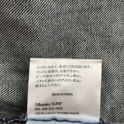 【現状渡し品】【メンズ】 24KARATSトゥエンティーフォーカラッツ SURF L/S DENIM WESTERN SHIRT 321063 サーフ デニムウエスタンシャツ 長袖シャツ 142-230203-mo-03-tag サイズ：S カラー：インディゴ 万代Net店