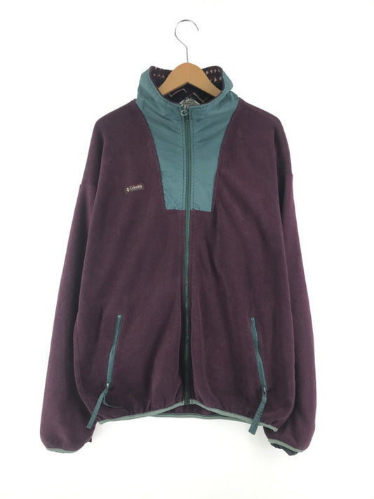【現状渡し品】【メンズ】 Columbia コロンビア 90'S ZIPUP FLEECE JACKET 90年代 ジップアップ フリースジャケット ライトアウター 144-230728-kk-59-tag サイズ：表記消え 下記参照 カラー：パープル 万代Net店