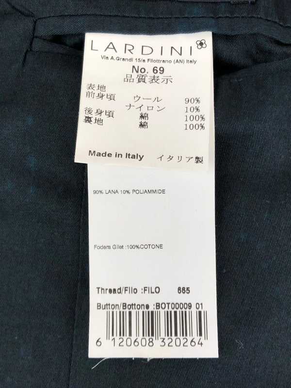 【中古品】【メンズ】 LARDINI VEST ラルディーニ ベスト ジレ 141-230411-mo-07-tag サイズ：44 カラー：ネイビー 万代Net店