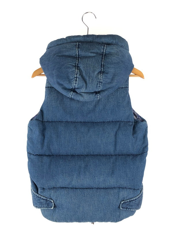 【中古品】【レディース】 REMI RELIEF レミレリーフ DENIM DOWN VEST フード付き デニムダウンベスト ライトアウター 170-240827-na-8-tag サイズ：F カラー：インディゴ 万代Net店