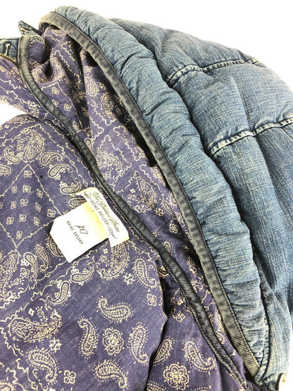 【中古品】【レディース】 REMI RELIEF レミレリーフ DENIM DOWN VEST フード付き デニムダウンベスト ライトアウター 170-240827-na-8-tag サイズ：F カラー：インディゴ 万代Net店