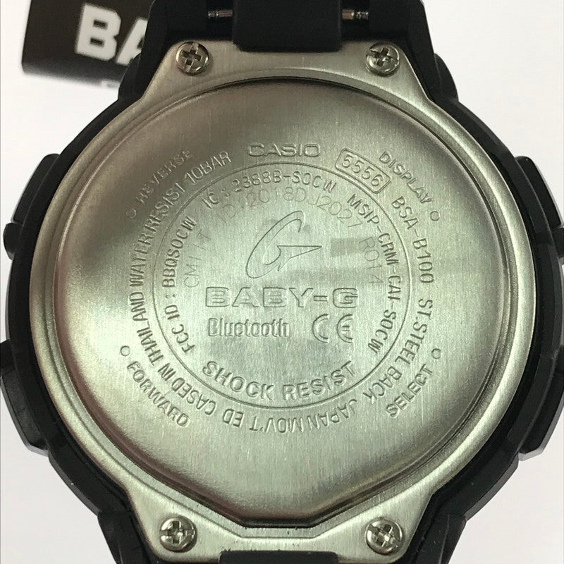 【中古品】【レディース】 BABY-G ベイビージー SMARTPHONE LINK Series BSA-B100-1ADR アナログ デジタル 海外モデル クォーツ 時計 196-260621-rt-26-tagh カラー：ブラック 万代Net店