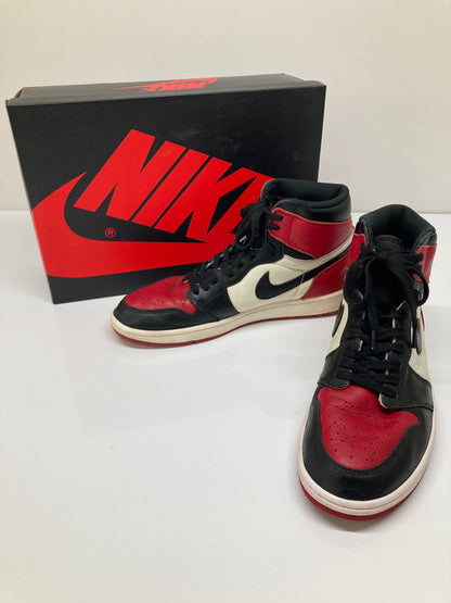 【中古品】【メンズ】 NIKE ナイキ AIR JORDAN 1 RETRO HIGH OG BRED TOE 555088-610 エアジョーダン 1 レトロ ハイ オリジナル ブレッドトゥ スニーカー 靴 160-260718-kk-05-hon カラー：GYM RED/BLACK-SUMMIT WHITE 万代Net店