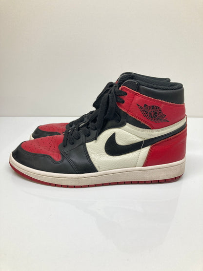 【中古品】【メンズ】 NIKE ナイキ AIR JORDAN 1 RETRO HIGH OG BRED TOE 555088-610 エアジョーダン 1 レトロ ハイ オリジナル ブレッドトゥ スニーカー 靴 160-260718-kk-05-hon カラー：GYM RED/BLACK-SUMMIT WHITE 万代Net店