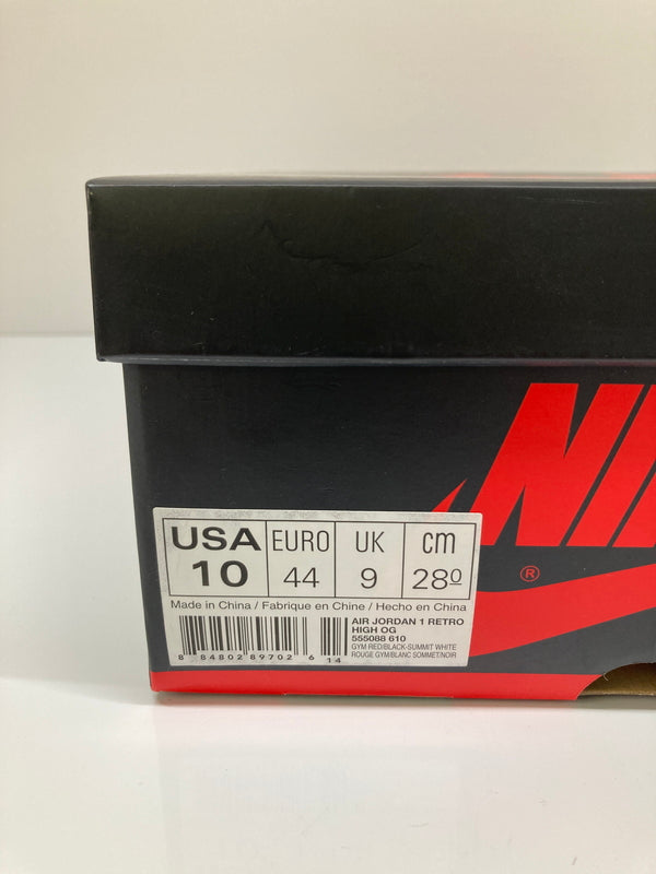 【中古品】【メンズ】 NIKE ナイキ AIR JORDAN 1 RETRO HIGH OG BRED TOE 555088-610 エアジョーダン 1 レトロ ハイ オリジナル ブレッドトゥ スニーカー 靴 160-260718-kk-05-hon カラー：GYM RED/BLACK-SUMMIT WHITE 万代Net店