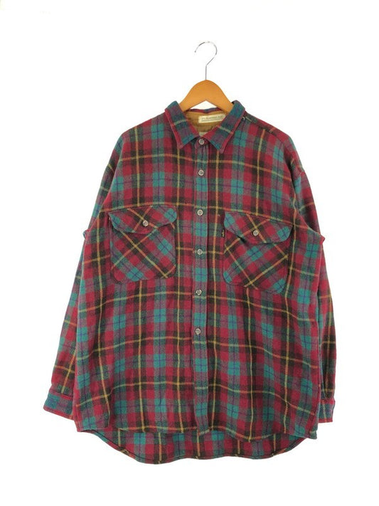 【中古品】【メンズ】 BIG JOHN ビッグジョン L/S FLANNEL CHECK SHIRT VINTAGE ロングスリーブ フランネル チェックシャツ 長袖シャツ 145-240202-kk-10-tag サイズ：3L カラー：マルチカラー 万代Net店