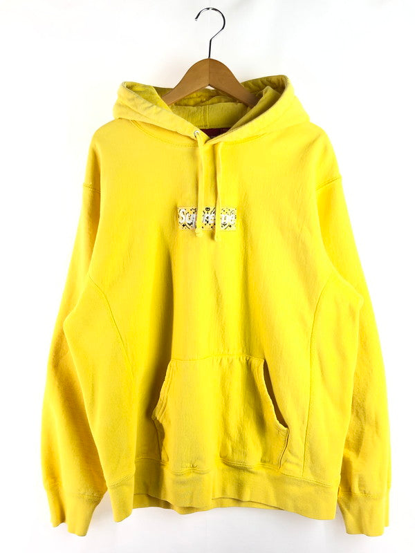 【中古品】【メンズ】 Supreme シュプリーム BANDANA BOX LOGO HOODED SWEATSHIRT バンダナ ボックスロゴ フーデッド スウェットシャツ パーカー トップス 149-250731-yy-03-tag サイズ：XL カラー：イエロー 万代Net店