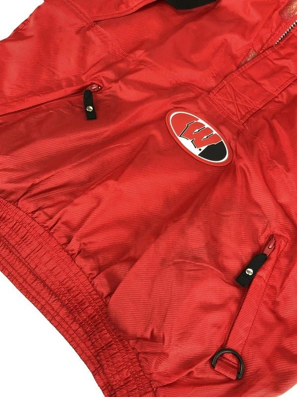 【中古品】【メンズ】 STARTER スターター WISCONSIN BADGERS STADIUM PUFFER ANORAK JACKET ウィスコンシン バッシャーズ スタジアム アノラックジャケット 146-230929-kk-04-tag サイズ：L カラー：レッド 万代Net店