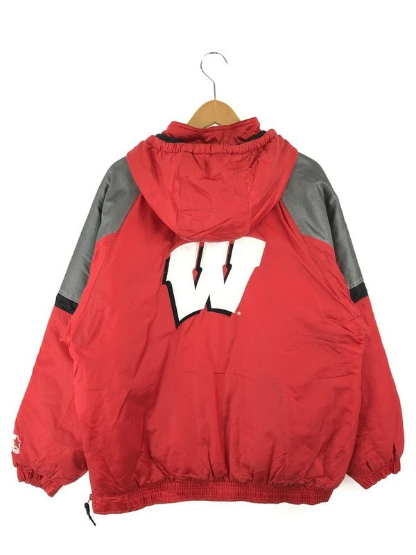 【中古品】【メンズ】 STARTER スターター WISCONSIN BADGERS STADIUM PUFFER ANORAK JACKET ウィスコンシン バッシャーズ スタジアム アノラックジャケット 146-230929-kk-04-tag サイズ：L カラー：レッド 万代Net店