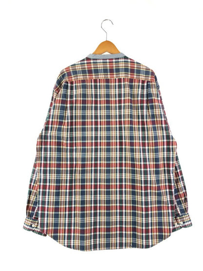 【現状渡し品】【メンズ】 90’s BAND COLLAR L/S CHECK SHIRT 90年代 バンドカラー チェックシャツ 146-240301-kk-44-tag サイズ：L カラー：マルチカラー 万代Net店