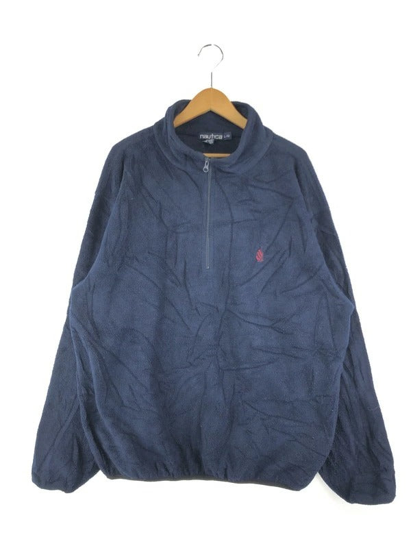 【現状渡し品】【メンズ】 NAUTICA ノーティカ 90's HALF ZIP FLEECE JACKET 90年代 ハーフジップ フリースジャケット ライトアウター ヴィンテージ 146-230827-kk-02-tag サイズ：L カラー：ネイビー 万代Net店