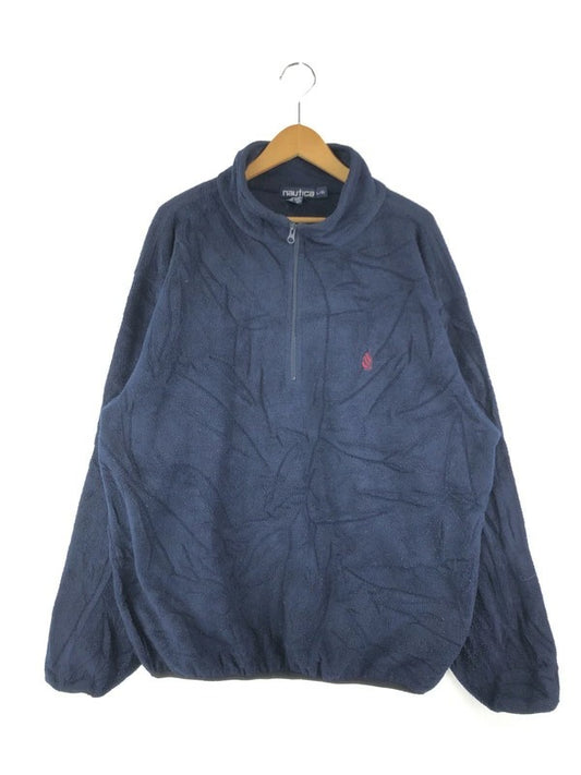 【現状渡し品】【メンズ】 NAUTICA ノーティカ 90's HALF ZIP FLEECE JACKET 90年代 ハーフジップ フリースジャケット ライトアウター ヴィンテージ 146-230827-kk-02-tag サイズ：L カラー：ネイビー 万代Net店