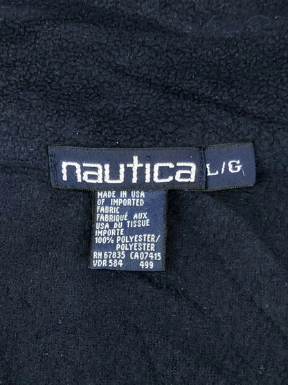 【現状渡し品】【メンズ】 NAUTICA ノーティカ 90's HALF ZIP FLEECE JACKET 90年代 ハーフジップ フリースジャケット ライトアウター ヴィンテージ 146-230827-kk-02-tag サイズ：L カラー：ネイビー 万代Net店