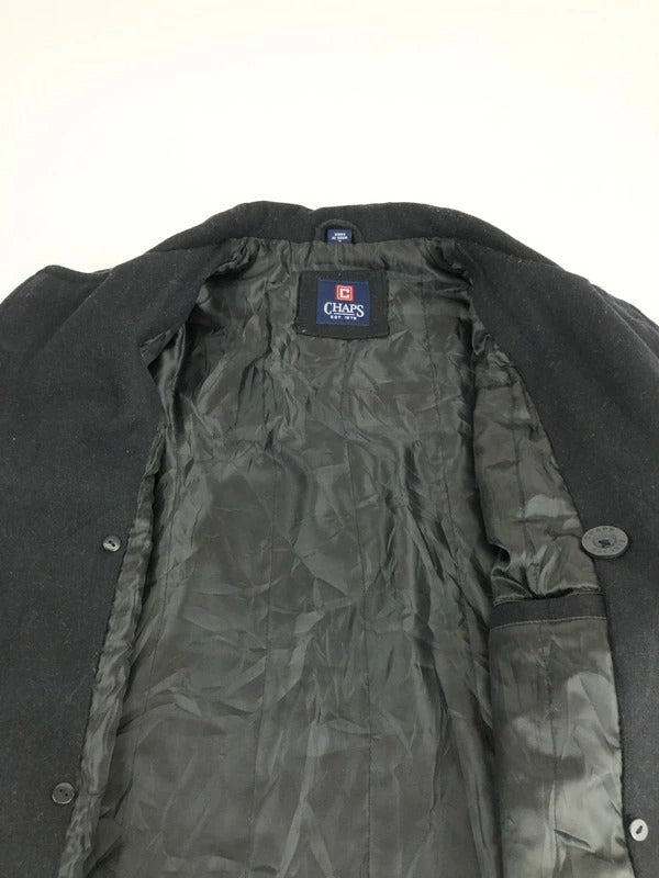 【中古品】【メンズ】 CHAPS チャップス EST.1978 MELTON PEA COAT メルトン Pコート アウター 146-240129-kk-16-tag サイズ：L カラー：ブラック 万代Net店