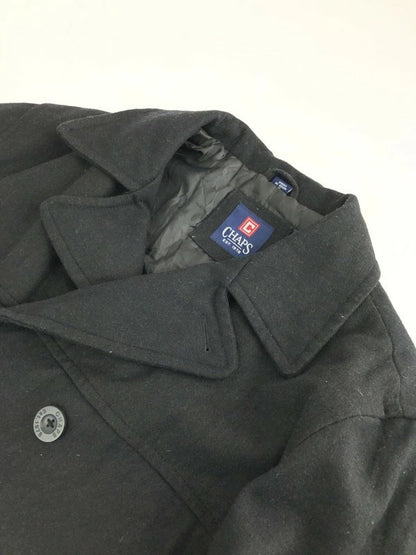 【中古品】【メンズ】 CHAPS チャップス EST.1978 MELTON PEA COAT メルトン Pコート アウター 146-240129-kk-16-tag サイズ：L カラー：ブラック 万代Net店