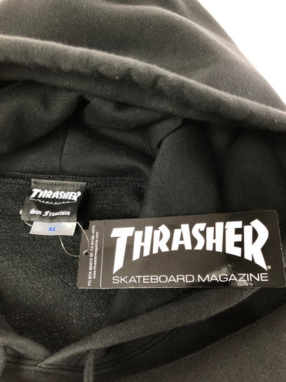 【中古品】【メンズ】 THRASHER スラッシャー PULLOVER PARKER プルオーバーパーカー トップス 150-260709-rt-24-tag サイズ：XL カラー：ブラック 万代Net店