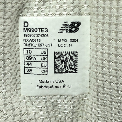 【中古品】【メンズ】 NEW BALANCE ニューバランス M990 TE3 スニーカー 靴 162-260627-na-03-tagh サイズ：28cm US 10 カラー：NAVY/CASTLEROCK 万代Net店