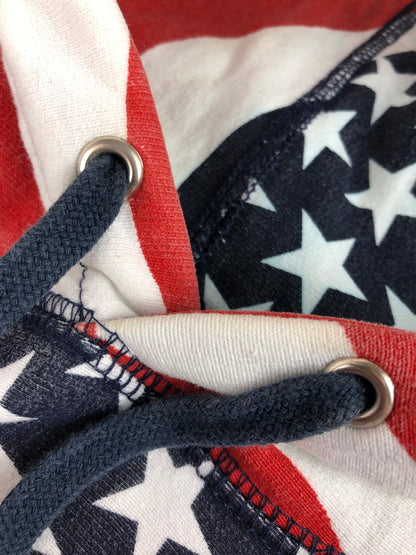 【現状渡し品】【メンズ】 Supreme シュプリーム 14FW BOX LOGO HOODED SWEATSHIRT AMERICAN FLAG ボックス ロゴ フーデッド スウェットシャツ 149-251123-rt-18-tag サイズ：S カラー：マルチカラー 万代Net店