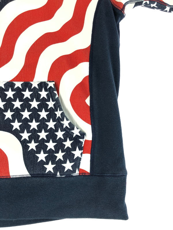 【現状渡し品】【メンズ】 Supreme シュプリーム 14FW BOX LOGO HOODED SWEATSHIRT AMERICAN FLAG ボックス ロゴ フーデッド スウェットシャツ 149-251123-rt-18-tag サイズ：S カラー：マルチカラー 万代Net店