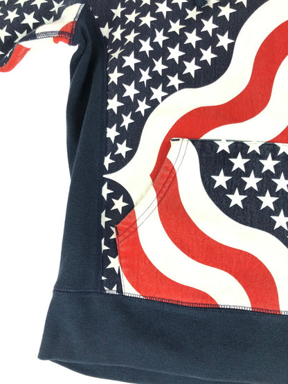 【現状渡し品】【メンズ】 Supreme シュプリーム 14FW BOX LOGO HOODED SWEATSHIRT AMERICAN FLAG ボックス ロゴ フーデッド スウェットシャツ 149-251123-rt-18-tag サイズ：S カラー：マルチカラー 万代Net店