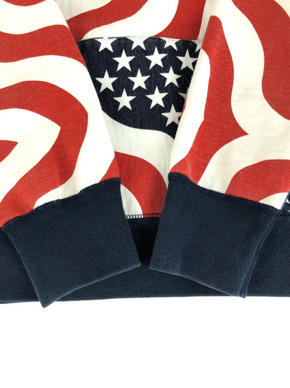 【現状渡し品】【メンズ】 Supreme シュプリーム 14FW BOX LOGO HOODED SWEATSHIRT AMERICAN FLAG ボックス ロゴ フーデッド スウェットシャツ 149-251123-rt-18-tag サイズ：S カラー：マルチカラー 万代Net店